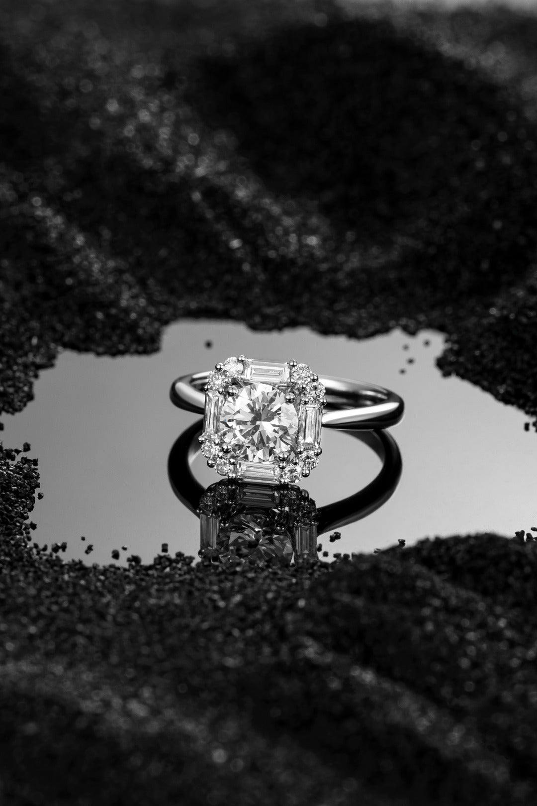 Serwa Jewellery | Radiant Frame – PT900 Lab-Grown Diamond Ring
