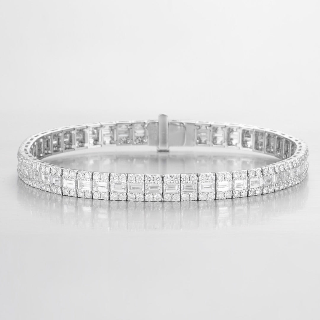 Serwa Jewellery | Structured Radiance – 14K Lab-Grown Diamond Bracelet