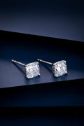 Serwa Jewellery | Modern Cushion – PT950 Lab-Grown Diamond Stud Earrings