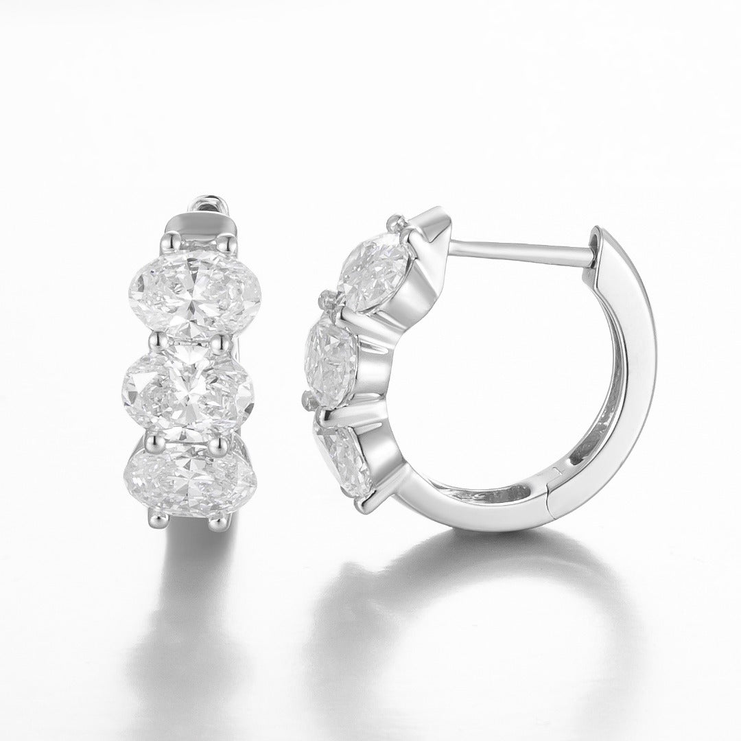 Serwa Jewellery | Radiant Curve – 14K Lab-Grown Diamond Hoop Earrings
