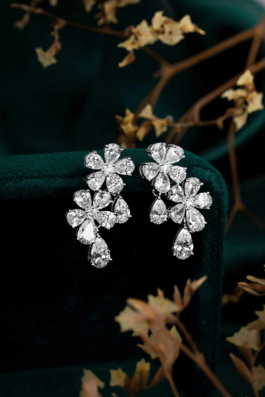 Serwa Jewellery | Blooming Cascade – 14K Lab-Grown Diamond Earrings