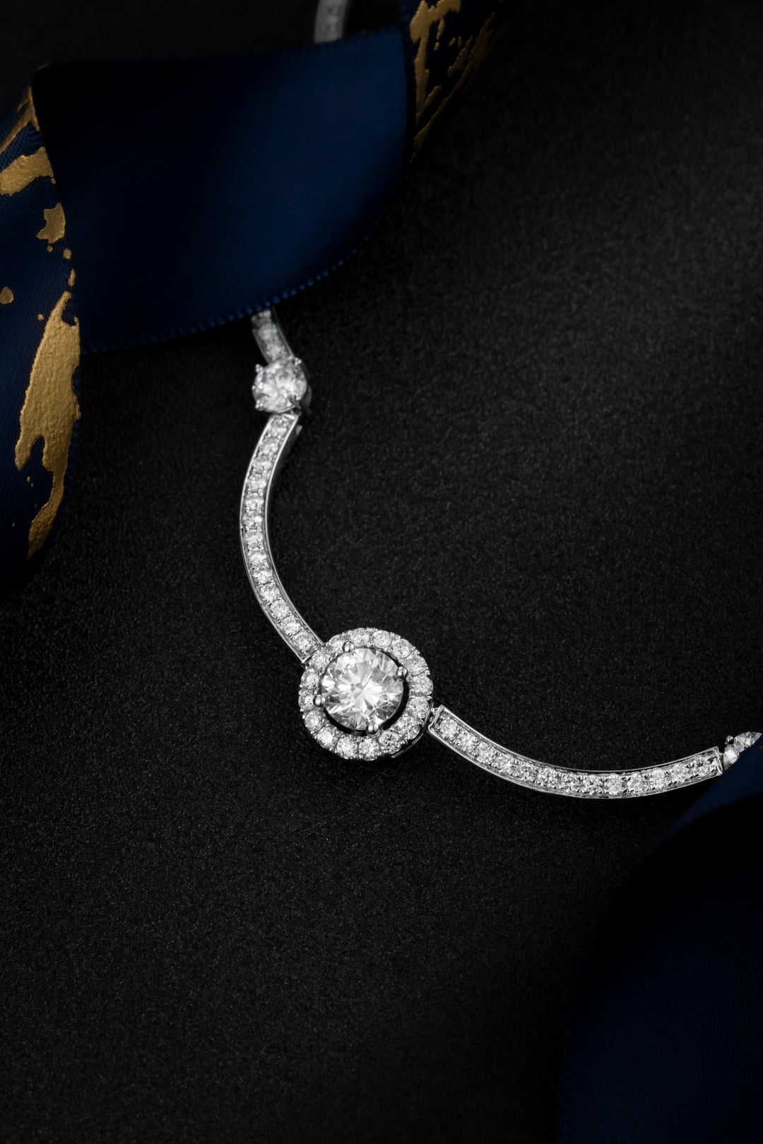 Serwa Jewellery | Halo Wave – 14K Lab-Grown Diamond Necklace