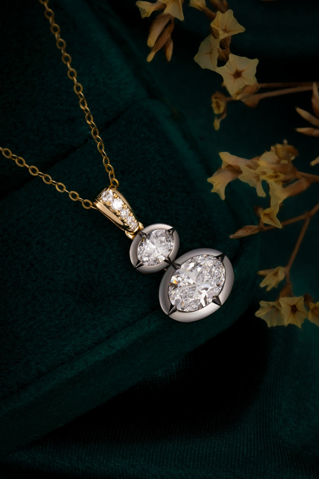 Serwa Jewellery | Dual Harmony – 14K Lab-Grown Diamond Pendant