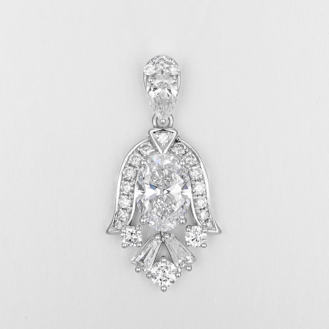 Serwa Jewellery | Regal Crest – PT900 Lab-Grown Diamond Pendant