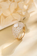 Serwa Jewellery | Golden Pavé Dome – 14K Lab-Grown Diamond Ring