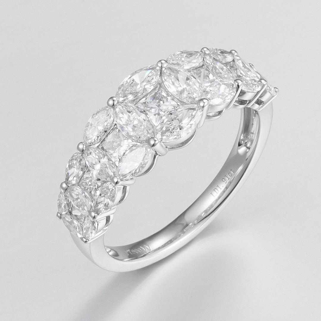 Serwa Jewellery | Marquise Crest – PT900 Lab-Grown Diamond Ring