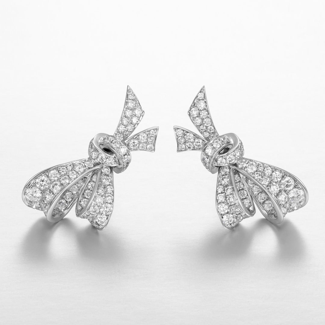 Serwa Jewellery | Sculpted Bow – 14K Lab-Grown Diamond Earrings