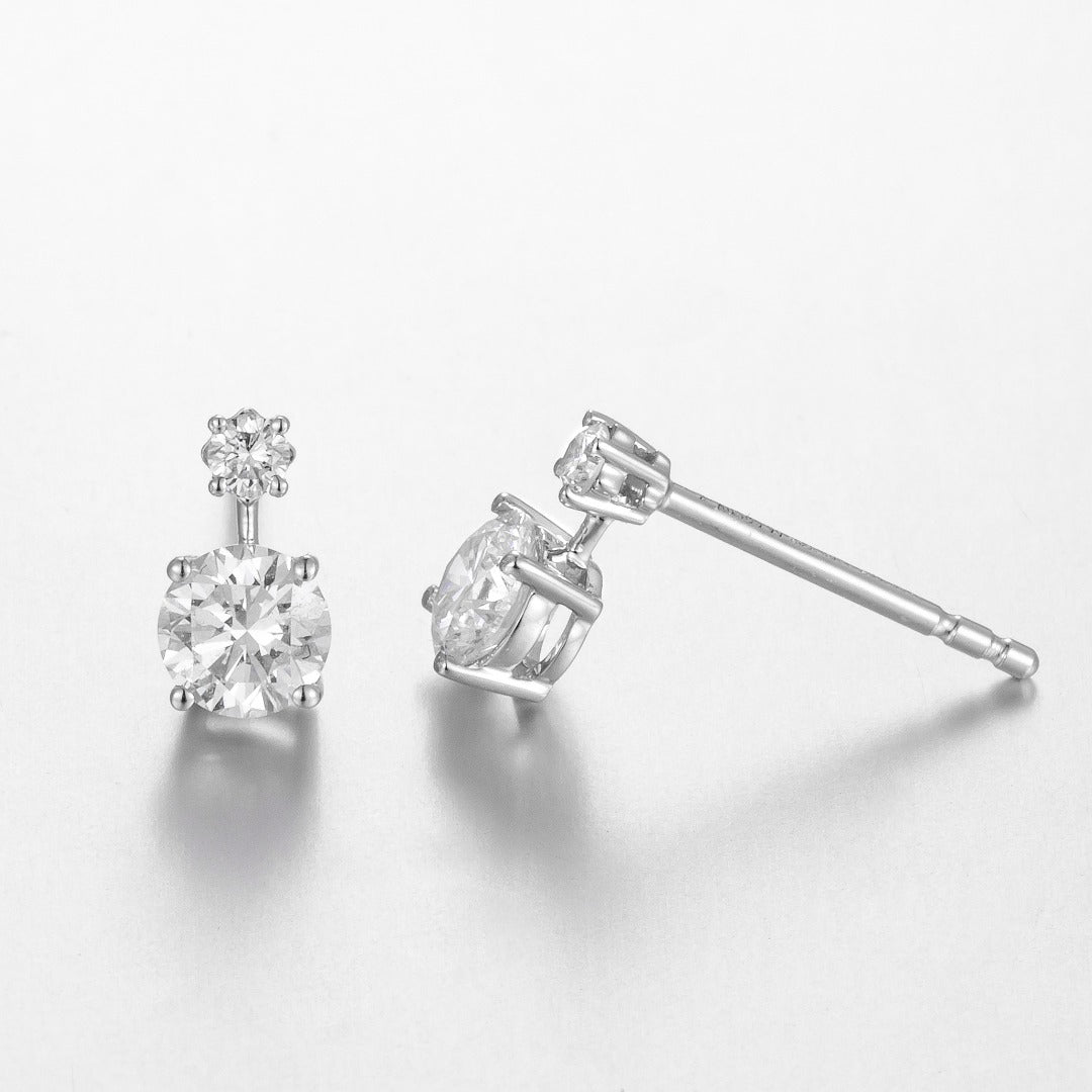 Serwa Jewellery | Twin Lumière – 14K Lab-Grown Diamond Earrings