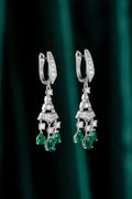 Serwa Jewellery | Emerald Cascade – 14K Lab-Grown Diamond Earrings
