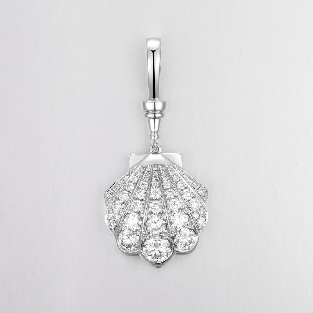Serwa Jewellery | Luminous Shell – 14K Lab-Grown Diamond Pendant
