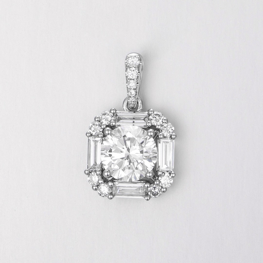 Serwa Jewellery | Radiant Frame – PT900 Lab-Grown Diamond Pendant
