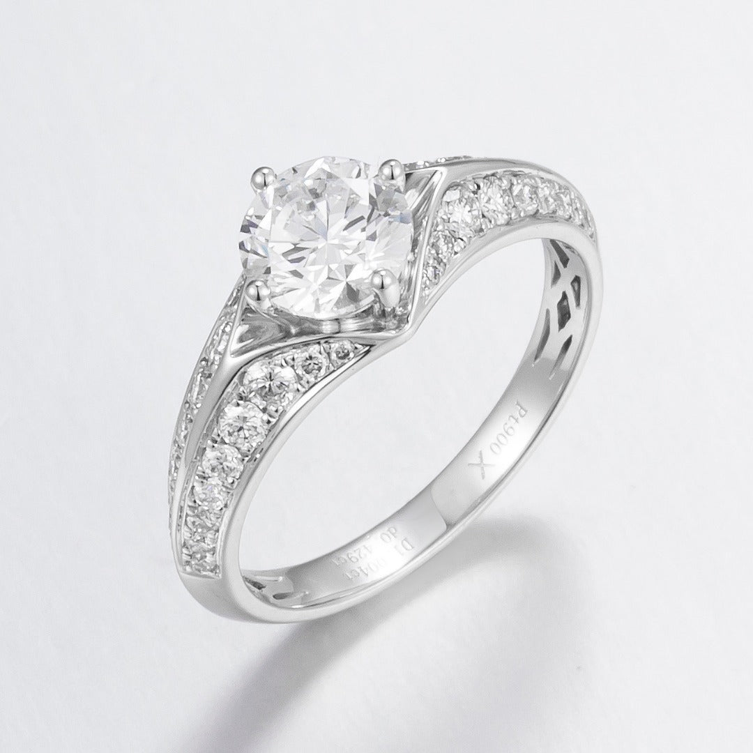 Serwa Jewellery | Classic Pavé-Set Lab-Grown Diamond Ring – PT900 Platinum