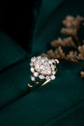 Serwa Jewellery | Floral Halo Lab-Grown Diamond Ring – 14K Gold