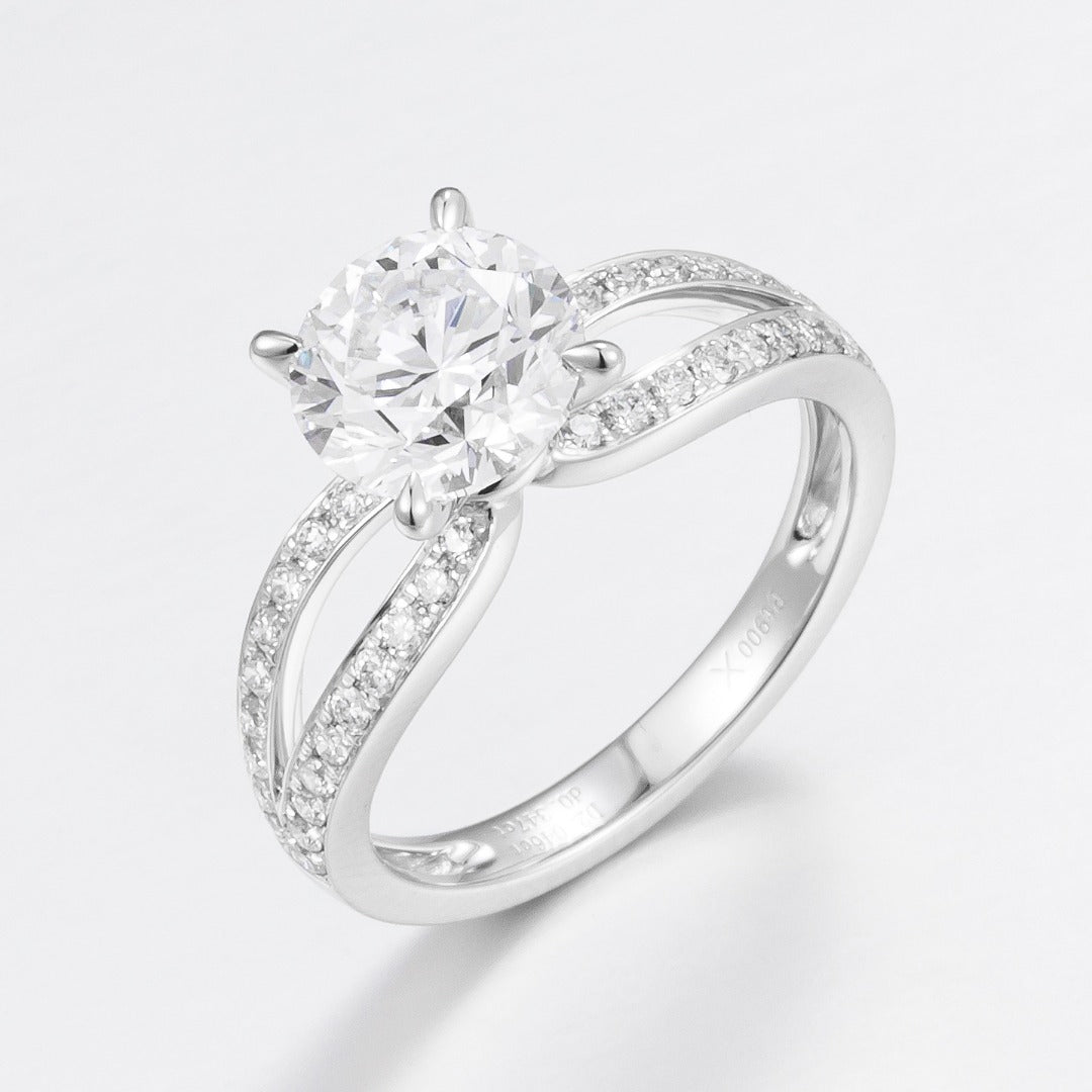 Serwa Jewellery | Radiant Flow – PT900 Lab-Grown Diamond Ring