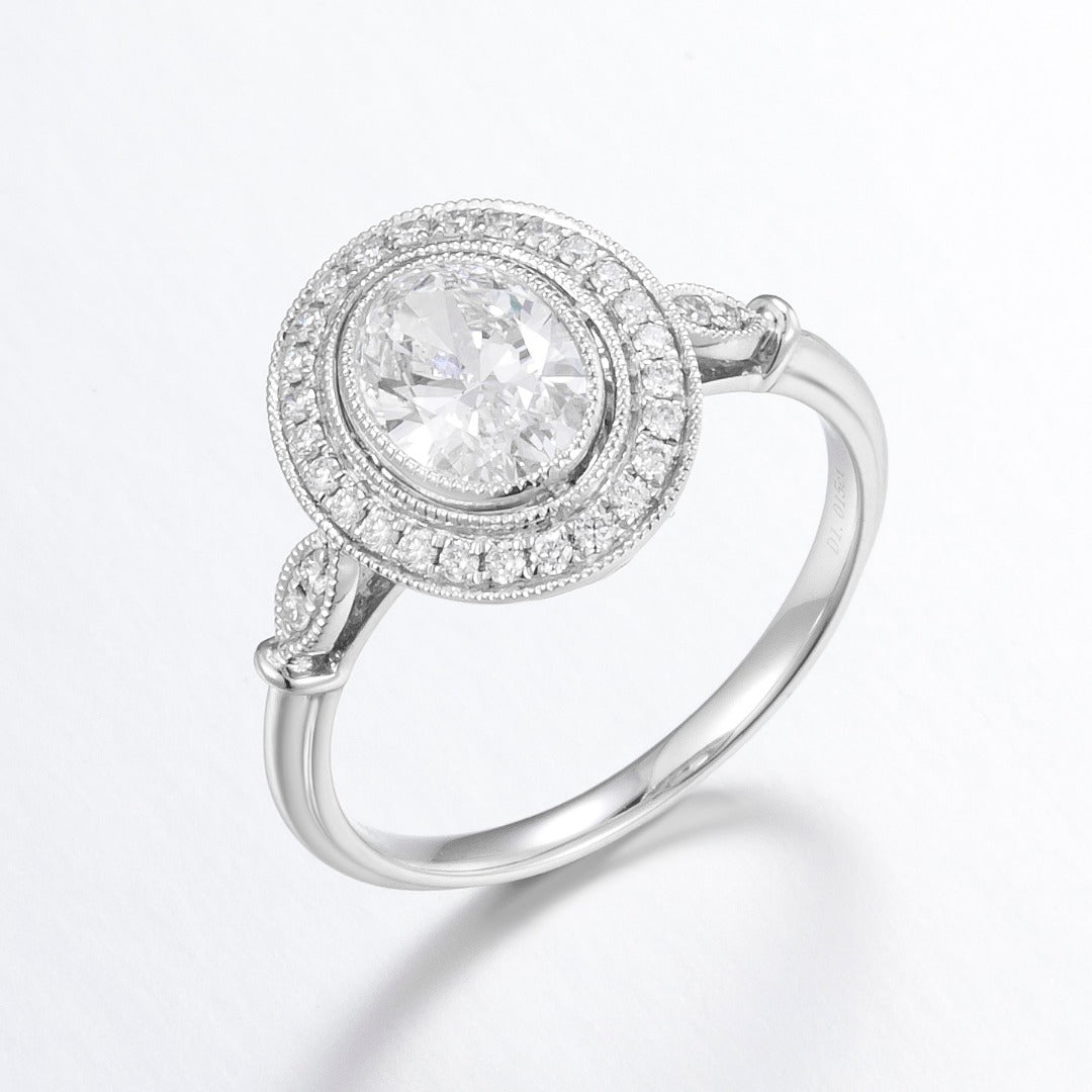 Serwa Jewellery | Halo Lumière – PT900 Lab-Grown Diamond Ring