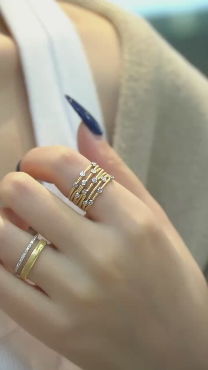 Serwa Jewellery | Brushed Bubble Ring｜Silken Light, Sculpted Elegance