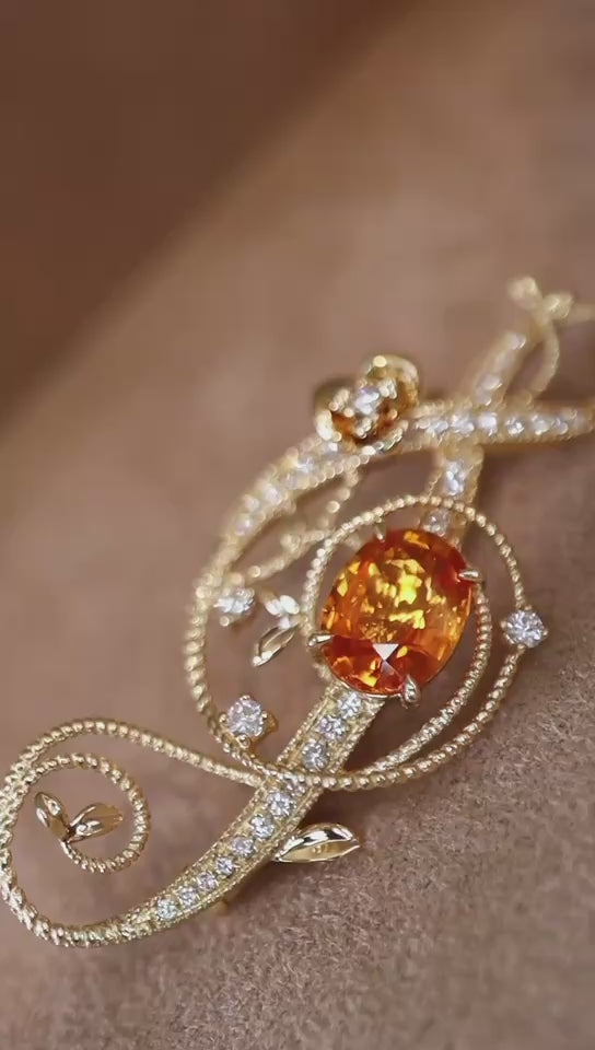 Serwa Jewellery | Château de Romance – Fanta Garnet Melody Brooch