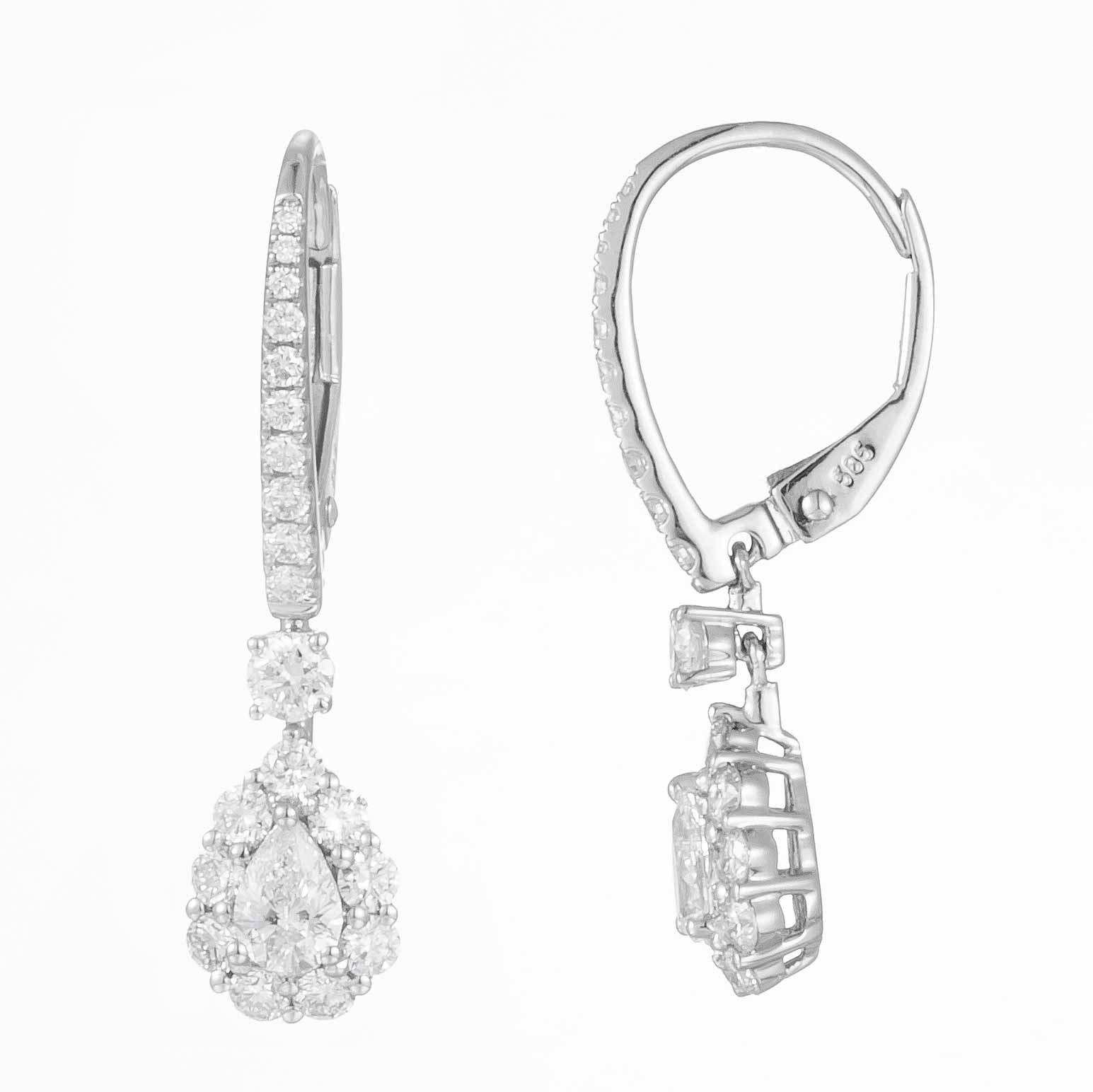 Serwa Jewellery | Luminous Tear – PT950 Lab-Grown Diamond Earrings